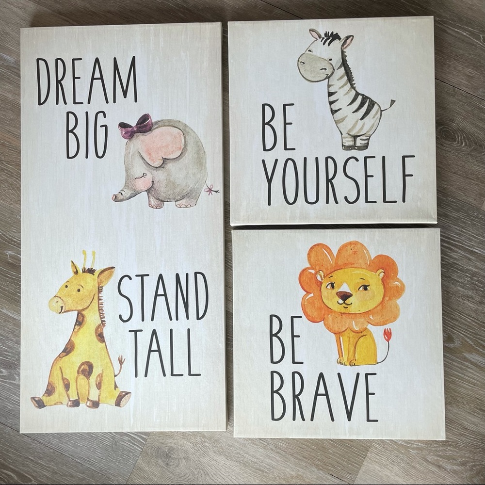 Kids Animals Canvas Wall Art